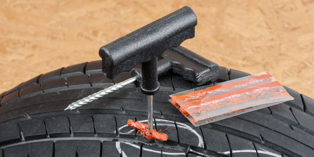 documenting tire puncture repairs